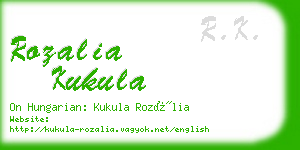 rozalia kukula business card